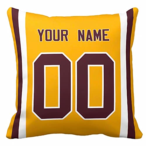 Image of ANTKING Throw Pillow 2 Pack with Custom Name and Number Personalized Gift for Men Women Boys