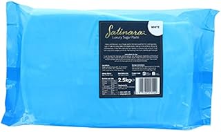 Satinara Luxury White Sugar Paste for Cakes and Bakes, Fondant Icing  White, 2.5kg