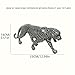 Resin Sculpture 1pc Elegant Panther Cheetah Statue - Speckled Design, Versatile Holiday Decoration - Perfect for Home & Office Decor (Silver)