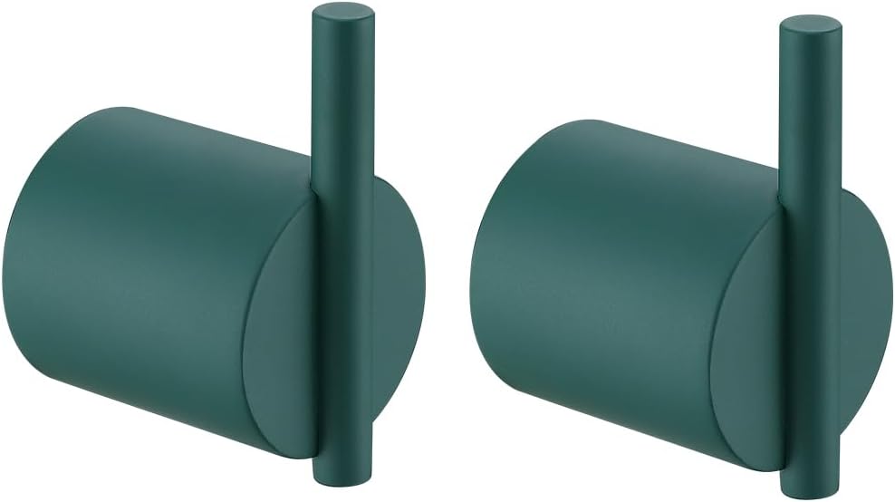 RANDOM Dark Green Towel Hooks for Bathrooms Round Shower Hooks SUS304 Stainless Steel Wall Mount Coat Hooks.96068-8DKG