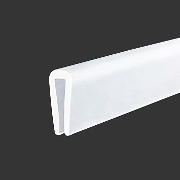 Clear Rubber Edge Trim,U Channel Silicone Rubber Edge Trim, 3/32" Slot, Fit for 1/16-1/8", White Color, Edge Protector for Car Doors, Sheet Metal Parts