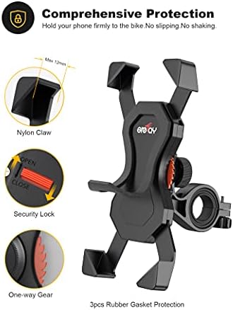 Grefay Uchwyt Telefon Rowerowy Uniwersalny Uchwyt Smartfona Motocykla dla 12 Mini, 12 Pro Max, 11 Pro, Pro Max Xs 8 X 8P 7 7P 6S, Samsung S10 S9 S8