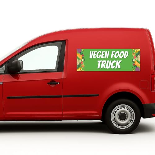 Vegan Food Truck Car Magnet Sign by DC | Flexible