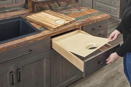 Sistema de cajón para tabla de cortar de madera Rev-A-Shelf con cierre suave miniatura 4