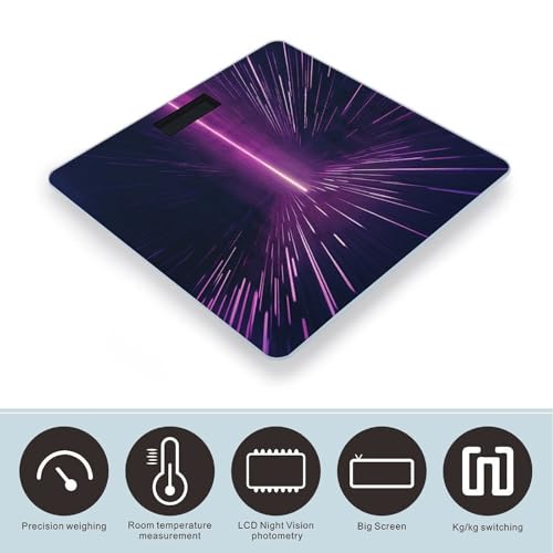 Balanza Digital de Peso Corporal Purple Rays Compacta y Moderna miniatura 3