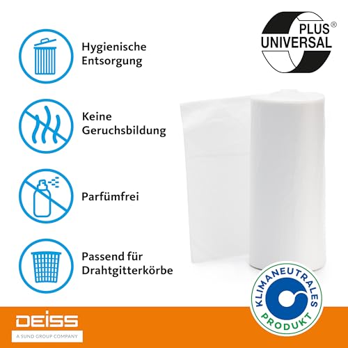 DEISS Uniwersalne worki na śmieci DEISS UNIVERSAL PLUS 80 l, opakowanie 40 sztuk