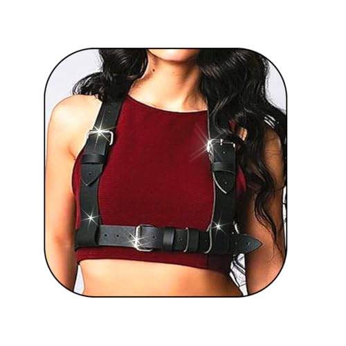 Harness Belts for Women Leather Harness Strap Belt Goth Black Harness Thick Plus Size Harness Top