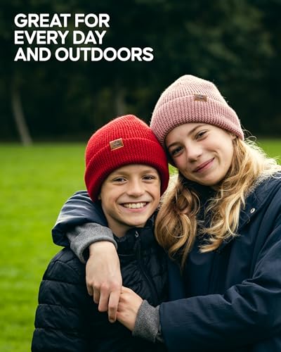 DANISH ENDURANCE Kids Beanie for Winter, Children's Merino Wool Fleece Lined Hat4