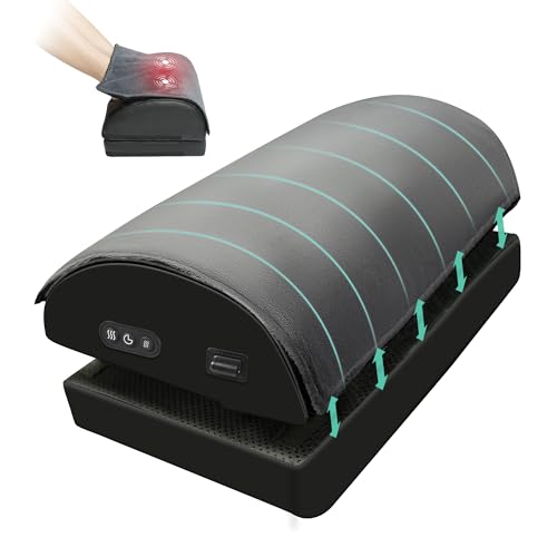 Snailax Heated Footrest Under Desk, Adjustable Foot Rest with Vibration