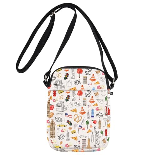 JNIAP New York City Crossbody Bag New York Trip Gifts New York Travel Purse New York City Themed Gifts