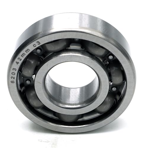 Parts and Parts Rillenkugellager 6203 42mm c3, 17x42x12mm, DIN 625 ISO 15, Hochgeschwindigkeits-Radiallager, reibungsarm, leichtgängig, ideal für Fahrzeuggetriebe und Industriemaschinen