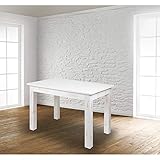 Flash Furniture HERCULES Series 46' x 30' Rectangular Antique Rustic White Solid Pine Farm Dining...