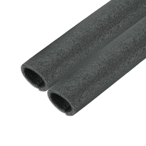 MECCANIXITY 2pcs Pipe Insulation Foam Tube Split Pipe Lagging 40mm(1 3/16 Inch) ID 40mm OD 2ft Freeze Protection for Copper Pipe