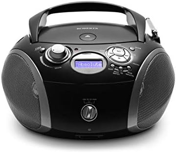 Roberts Radio ZoomBox 3 DAB/DAB+/FM/SD/USB Radio with CD Player - Retro Radio - Black