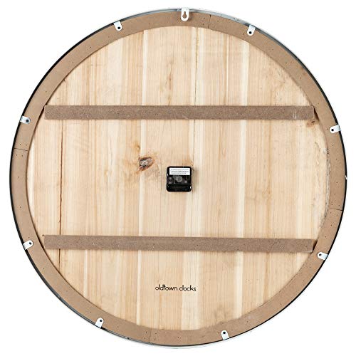 30" Coastal Wall Clock - Metal & Solid Wood Noiseless Weathered Beach Blue Wall Clock #TOP3