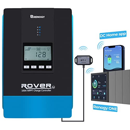 Renogy 100A 12V/24V/36V/48V Dc Input Mppt Solar Charge Controller Auto Parameter Adjustable Lcd Display Solar Panel Regulator Fit For Gel Sealed Flooded And Lithium Battery, Rover 100A #TOP5