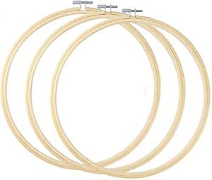 Telaio Da Ricamo In Legno Regolabile – Rotazione 360°, Altezza 41-52 Cm, Diametri 21/24/28 Cm