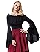 Produktbild Gothic Bluse Damen Mittelalter Bluse Gothic Tops Schwarz Größe S