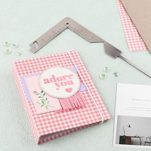 HAFRILY Bucheinband-Anleitung, 5-in-1 Buch Binden Selber Binder Werkzeuge, Für Stellt Spanplatten Buchumschläge und HerBuch und Fotoalben für Note Buchbinden-Werkzeug Aus Edelstahl