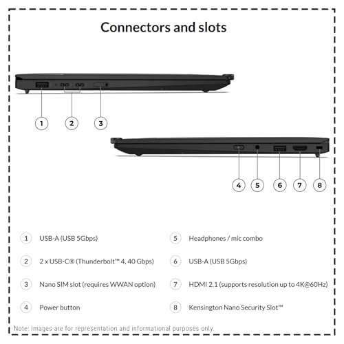 Image of Lenovo ThinkPad X1 Carbon Gen 13 Laptop, Intel Ultra 7-255U, 32 GB LPDDR5x RAM, 2 TB PCIe SSD, 14 inch WUXGA(1920x1200) Touchscreen, Integrated Intel Graphics, Backlit Keyboard, FP Reader, W11 Pro, Outlet