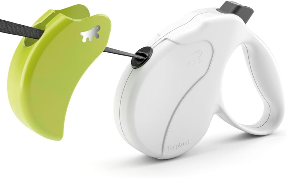 Ferplast Retractable Dog Lead Extendible Dog Leash Amigo Tape M, Extending Tape, 5 m, max 25 kg, Black