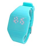 Magic Hidden Touch Screen Red LED Digital Watch Men Women Sport Cuff Wrist Watch Blue