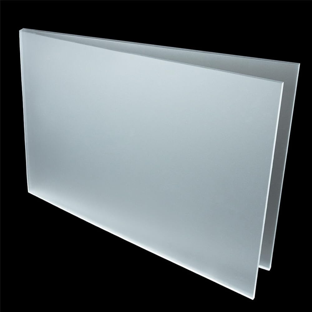 Acrylglasplatten GS satiniert - Zuschnitt nach Maß – 3 & 5 mm stark, 89% lichtdurchlässig, Milchglasoptik (5 mm - GS, Transparent satiniert, 50 x 40 cm)