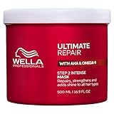Wella Professionals Ultimate Repair Mask - Repairs Highly Damaged Hair - With AHA & Omega-9 - For All Hair Types 500ml