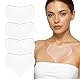 4 Stück Dekoltee Pads Antifalten, Herzförmige Silikonpads für Hautpflege, Wiederverwendbare Brustpads für Frauen, Ideal für Nachtpflege und Reisen
