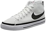 nike high top Flacher Absatz Nike Herren Court Legacy Canvas Mid Sneaker, White/Black-Team Orange, 43 EU