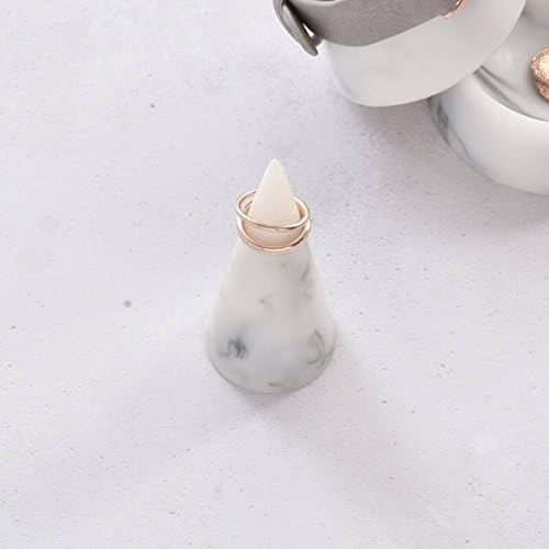 Stackers PEAKS Jewellery Storage - Small White Marble Cone Jewellery Peak