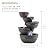Alpine Corporation WIN1138 13" Indoor Tabletop Tiering Bowls Water Fountain with LED Lights – Cascading Water Feature for Home, Office, Meditation, and Relaxation, Dark Gray