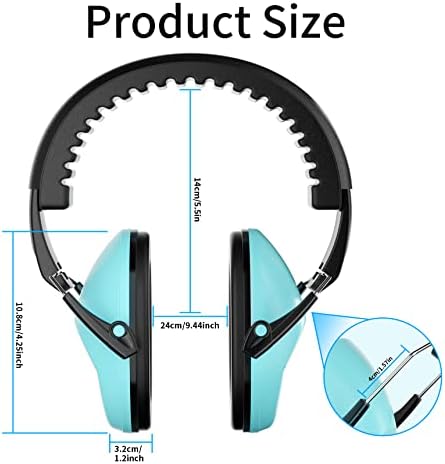 EAREST Baby Kids Ear Defenders Children Noise Cancelling Headphones Autism Noise Reduction Safety Ear Muffs NRR 20dB Protectors Foldable Padded Ear Cups Shooting Hunting Hearing Protection