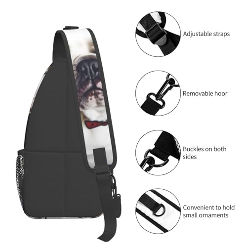 Bolso cruzado deportivo negro para hombre y mujer miniatura 5