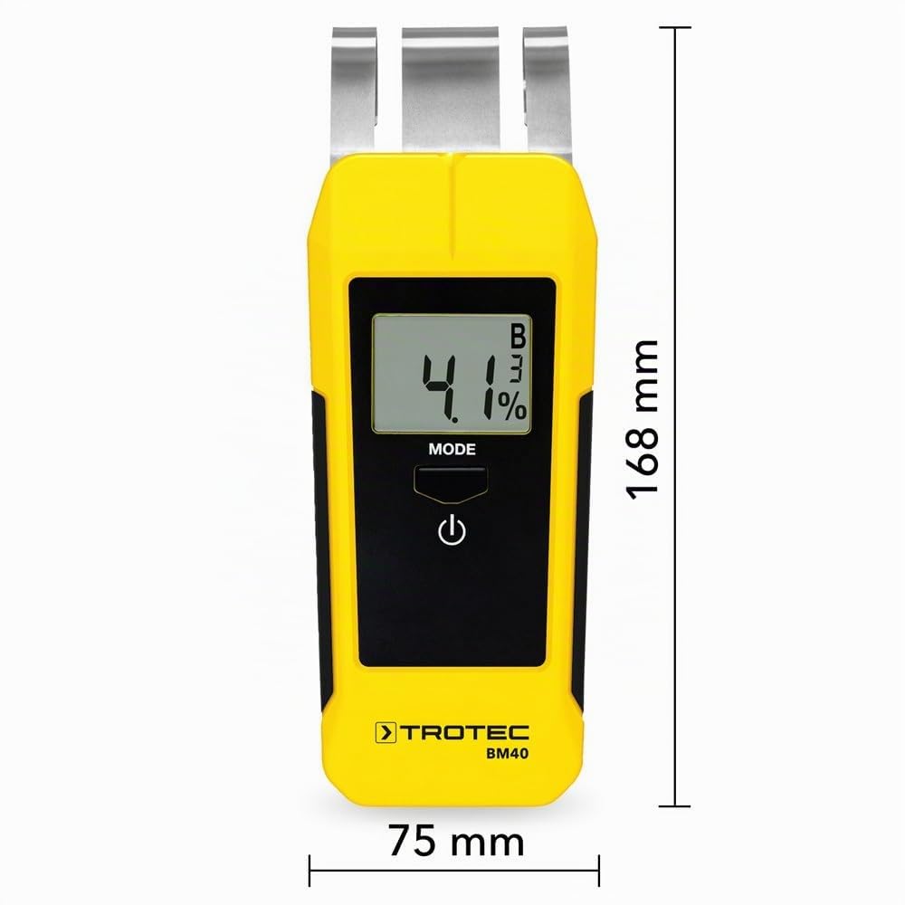 TROTEC BM40 Humidimètre professionnel capteurs diélectriques mesure non destructive 10 courbes matériau détection précise humidité mur bois