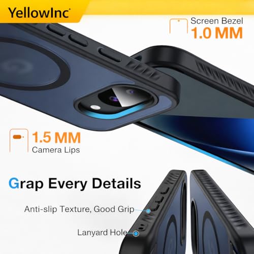 Image of Translucent Matte Case for Google Pixel 10A, 2600 Gauss Magnetic Ring, 3-Way Stand, Military Grade Shockproof Cover (Frosted Black MagSafe Stand, Google Pixel 10a)