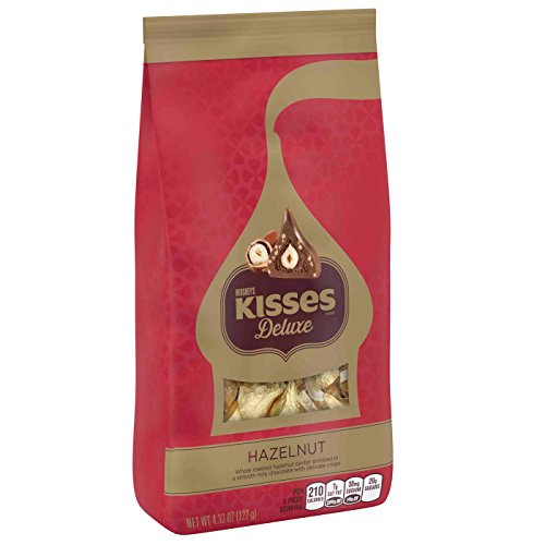 Hershey's Kiss Deluxe Chocolate Kisses with Hazelnut, 4.33 Ounce