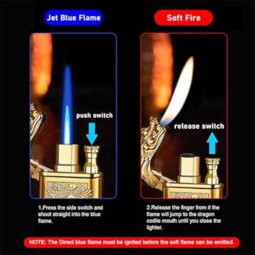 Encendedor Butano resistente al viento con llama dual miniatura 3