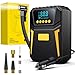 Ipflin Compressore Aria Portatile Auto - Compressore Portatile Digitale 12 V DC, Compressore Auto d'aria da 150 PSI, Spegnimento Automatico per Pneumatici di Auto, Biciclette, Palloni da Calcio