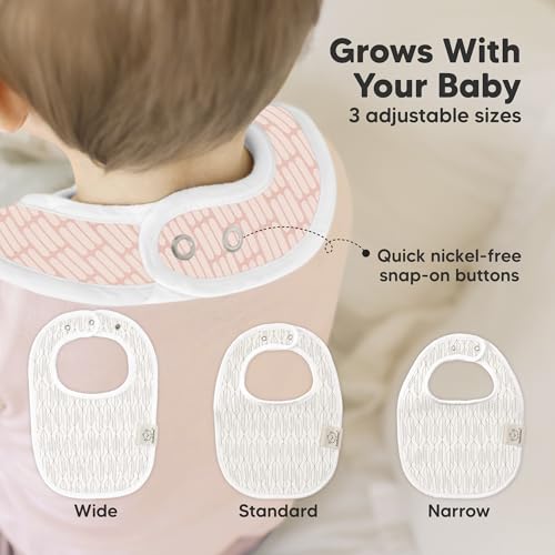 Image of 8-Pack Organic Baby Bibs for Boys, Girls - Soft Cotton Drooling and Teething Bibs for Baby Girl & Boy, Extra Absorbent, Easy To Clean & Put On for Toddler, Newborn, Infant 0-24 Months (Prism)