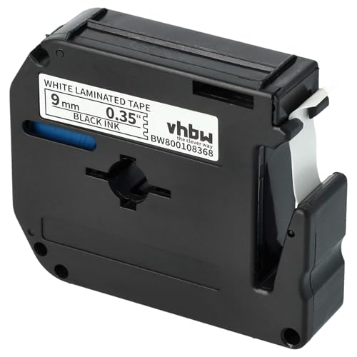 vhbw 5 x taśma do etykiet Brother M-K221 do drukarki etykiet 9 mm, czarna na białym