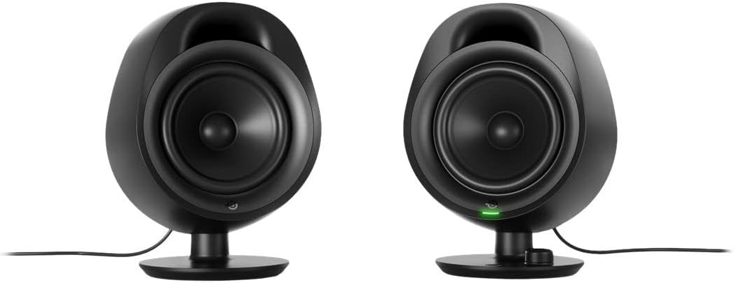 SteelSeries Arena 3 Tam Kapsamlı 2.0 Oyun Hoparlörleri, Hoparlör Üzeri Kumandalar, 4 Hoparlör Sürücüleri, Kablolu ve Bluetooth, 3.5 mm Yardımcı, Mobil, Ayarlanabilir Stand