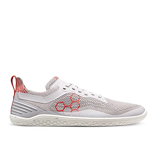 Vivobarefoot Geo Racer Knit, Mens Vegan Ultra-Light Trainers With Barefoot Sole Grey #TOP2