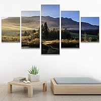 SIGNWIN 5 Panel Canvas Wall Art Calming Waters for Home Decorations Ready to Hang - 60