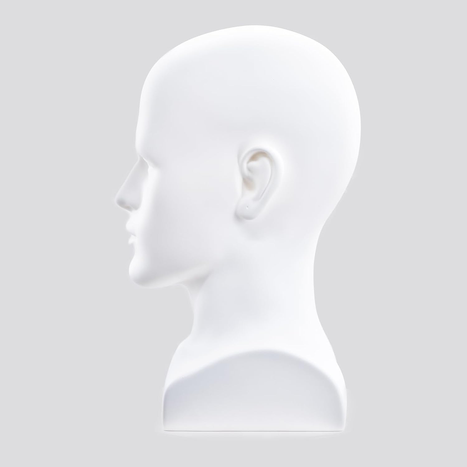 Male Mannequin Head Professional Manikin Head for Display Wigs Hats Headphone Mask Sunglasses Jewelry and Scravat Display Stand (L90-yabai)