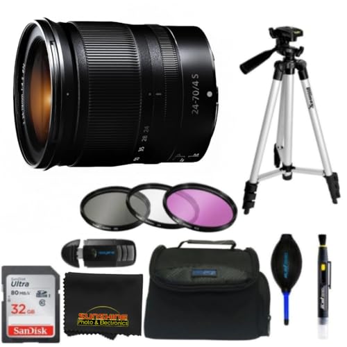 Image of Nikon NIKKOR Z 24-70mm f/4 S Zoom Lens for Z-Mount Mirrorless Cameras (Renewed) (Lens w/Sunshine Professional Accessories Bundle)