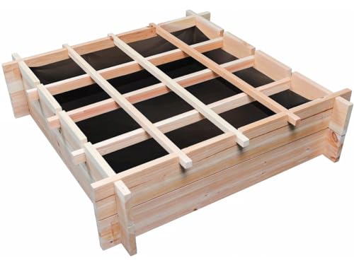 Habitat et Jardin Carré Potager en Bois Tournesol - 80 x 80 x 20 cm