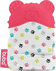 Mordedor Luva de Silicone Urso Rosa - Buba Baby