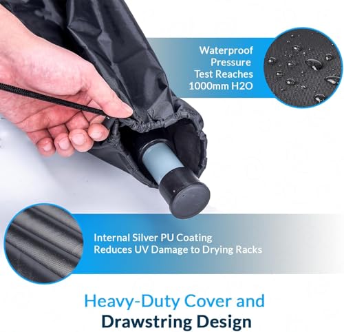 BLADO Rotary Washing Line - 4 Arm Outdoor Folding Rotating Clothes Dryer Heavy Duty Comes with Cover & Metal Ground Spike (50 M) - Image 6