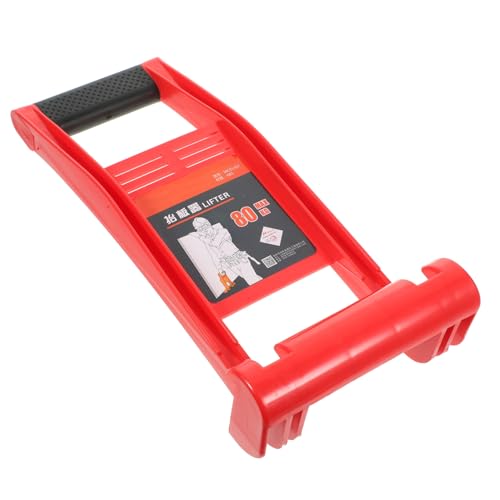 HOMSFOU 1 lève-plaque de plâtre en bois avec poignée antidérapante - Outil de levage pour plaques de plâtre et plaques en bois - Robuste et ergonomique - Pour une utilisation en studio - Rouge